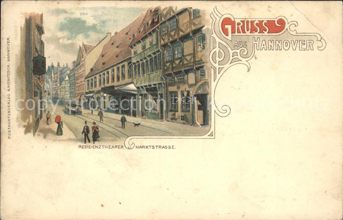 HANNOVER  CITY Residenztheater Marktstrasse Reichspost Bahnpost