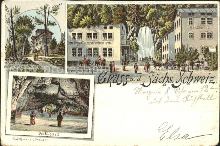 Lichtenhain Sebnitz Lichtenhainer Wasserfall Restauration Gasthaus Grosser Winte