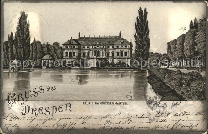 DRESDEN Elbe Palais im Grossen Garten