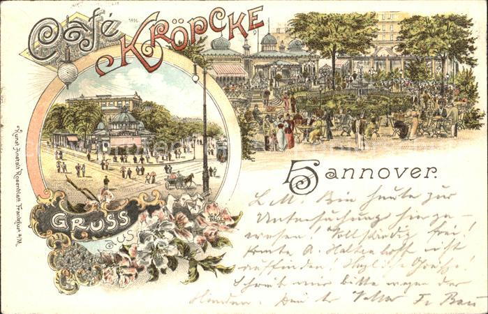 HANNOVER  CITY Cafe Kroepcke Litho Reichspost