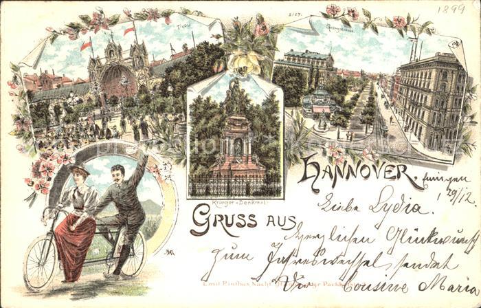 HANNOVER  CITY Tivoli Garten Georgstrasse Kriegerdenkmal Tandem Fahrrad