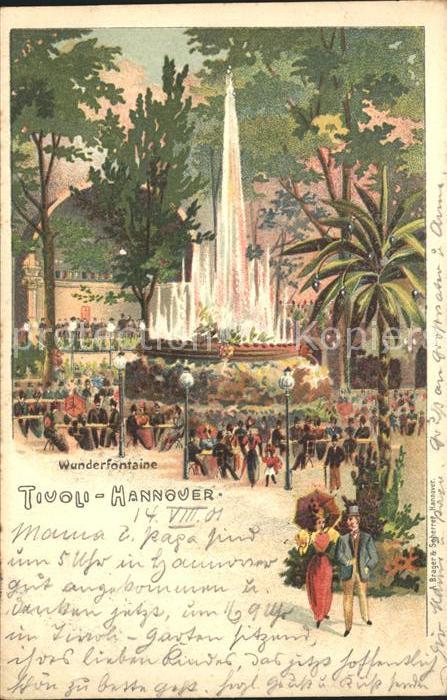 HANNOVER  CITY Tivoli Garten Wunderfontaine Reichspost