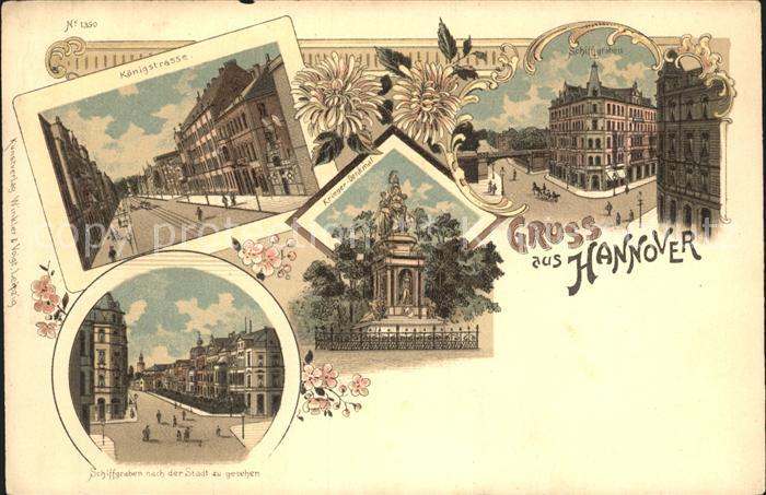 HANNOVER  CITY Koenigsstrasse Schiffgraben Kriegerdenkmal Reichspost