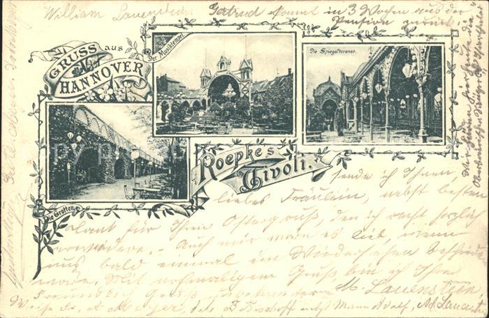 HANNOVER  CITY Roepkes Tivoli Musiktempel Spiegelterrasse Grotten