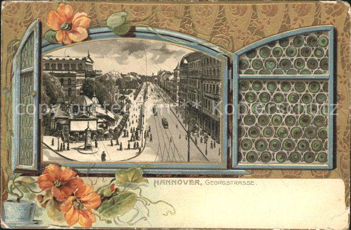HANNOVER  CITY Georgstrasse Fenster Blumen