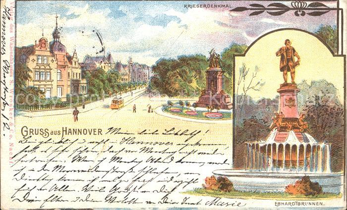 HANNOVER  CITY Kriegerdenkmal Ebhardtbrunnen Statue