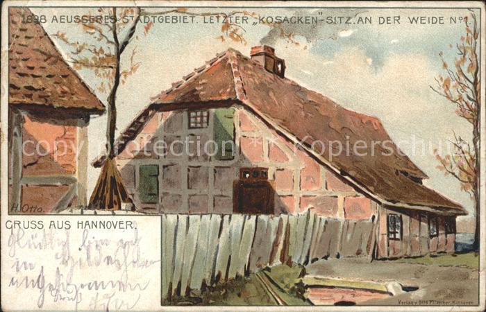 HANNOVER  CITY aeusseres Stadtgebiet Letzter Kosacken Sitz an der Weide Kuenstle