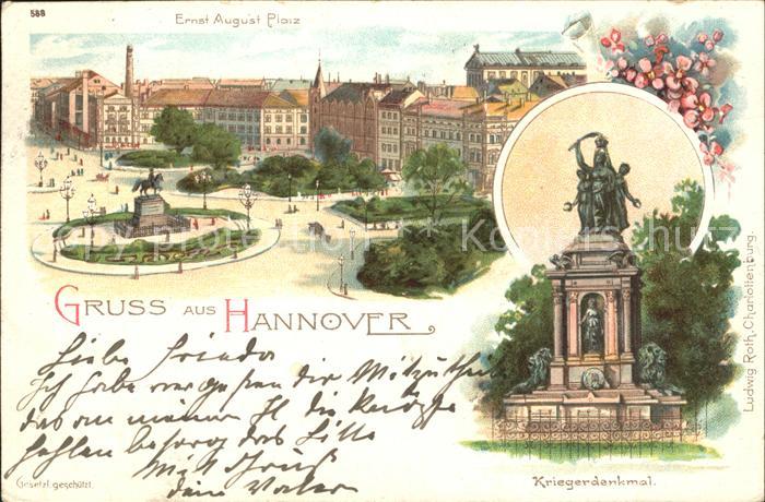 HANNOVER  CITY Ernst August Platz Kriegerdenkmal