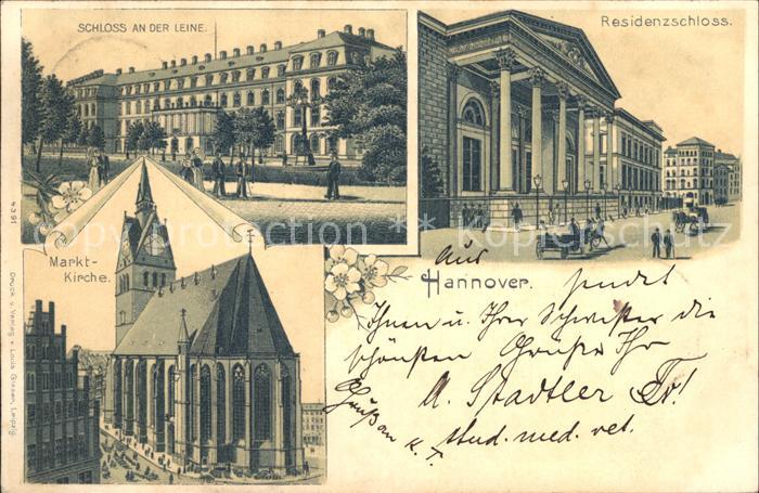 HANNOVER  CITY Schloss an der Leine Residenzschloss Marktkirche