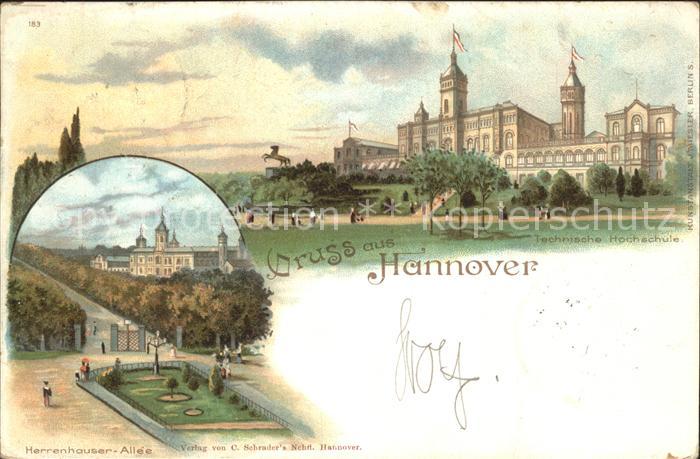 HANNOVER  CITY Technische Hochschule Herrenhaeuser Allee Reichspost