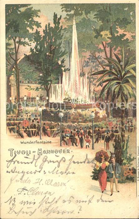 HANNOVER  CITY Tivoli Garten Wunderfontaine Kuenstlerkarte Reichspost