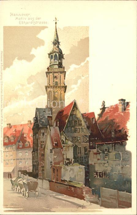 HANNOVER  CITY Motiv aus der Ebhardtstrasse Kuenstlerkarte