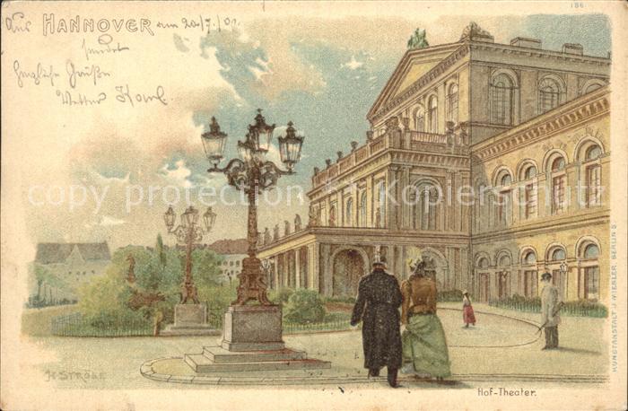 HANNOVER  CITY Hoftheater Kuenstlerkarte