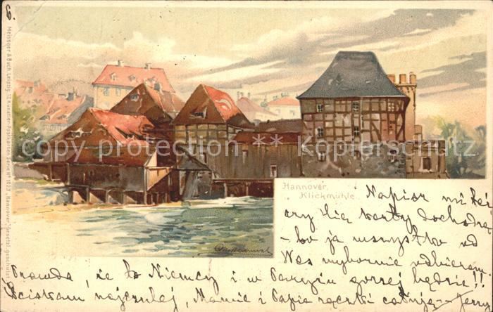 HANNOVER  CITY Klickmuehle Kuenstlerkarte
