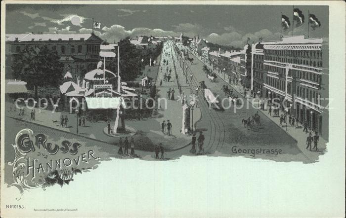 HANNOVER  CITY Georgstrasse im Mondschein