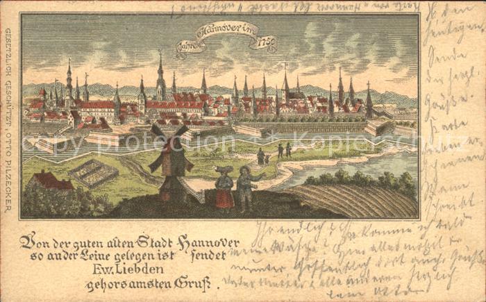 HANNOVER  CITY im Jahre 1750