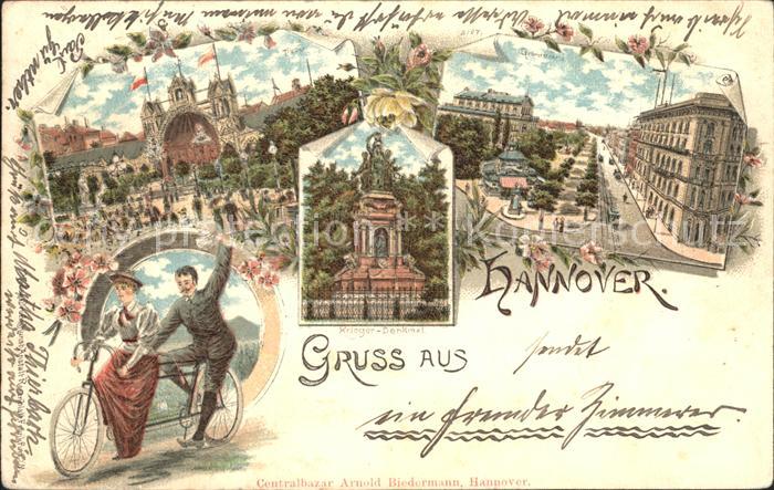 HANNOVER  CITY Tivoli Garten Georgstrasse Kriegerdenkmal Tandem Fahrrad