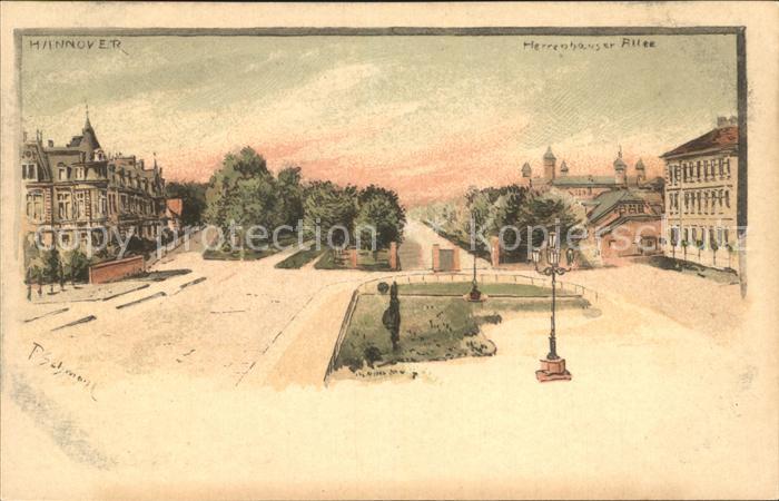 HANNOVER  CITY Herrenhaeuser Alle Kuenstlerkarte