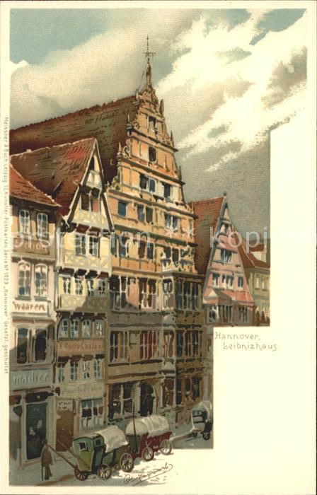 HANNOVER  CITY Leibnizhaus Kuenstlerkarte