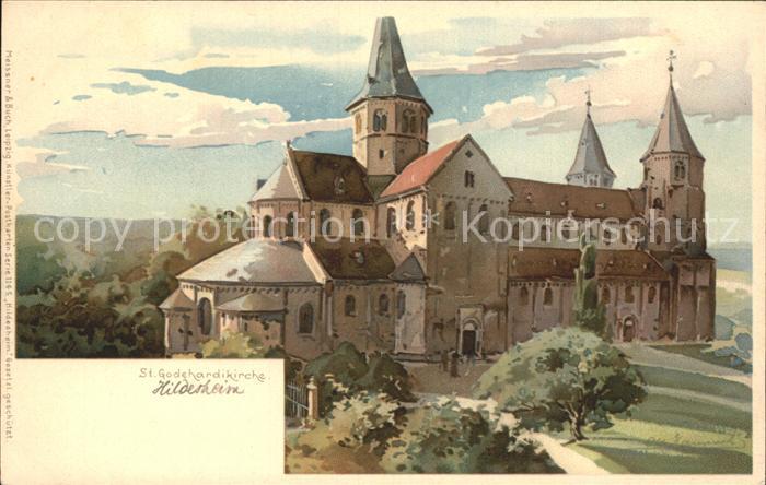 HILDESHEIM  CITY St Godehardikirche Kuenstlerkarte