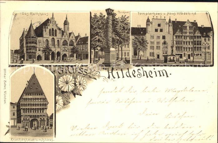 HILDESHEIM  CITY Rathaus Denkmal Templerhaus Haus Wedekind Knochenhaueramtshaus