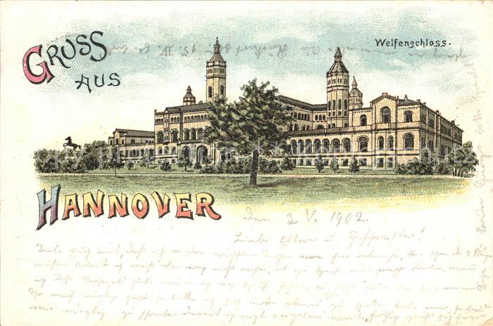 HANNOVER  CITY Welfenschloss Litho