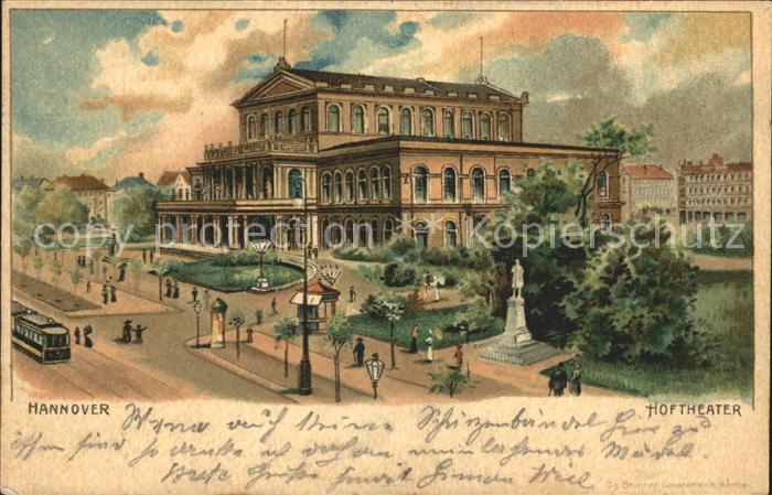 HANNOVER  CITY Hoftheater Denkmal Kuenstlerkarte
