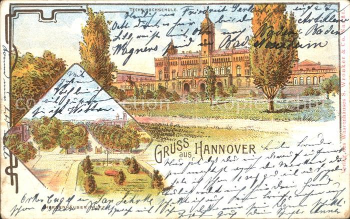 HANNOVER  CITY Technische Hochschule Herrenhaeuser Allee Litho
