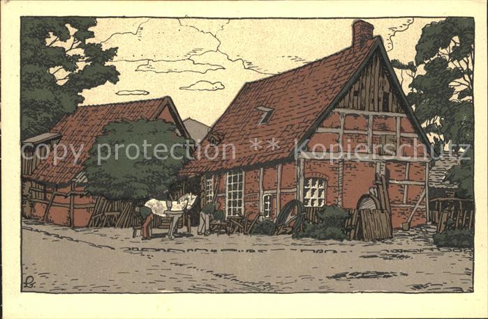 Fallingbostel Alte Schmiede Lueneburger Heide Kuenstler Steinzeichnung