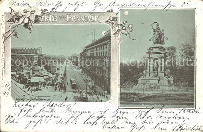 HANNOVER  CITY Georgstrasse Theater Cafe Kroepcke Kriegerdenkmal