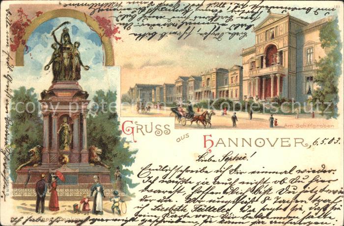 HANNOVER  CITY Kriegerdenkmal Schiffgraben