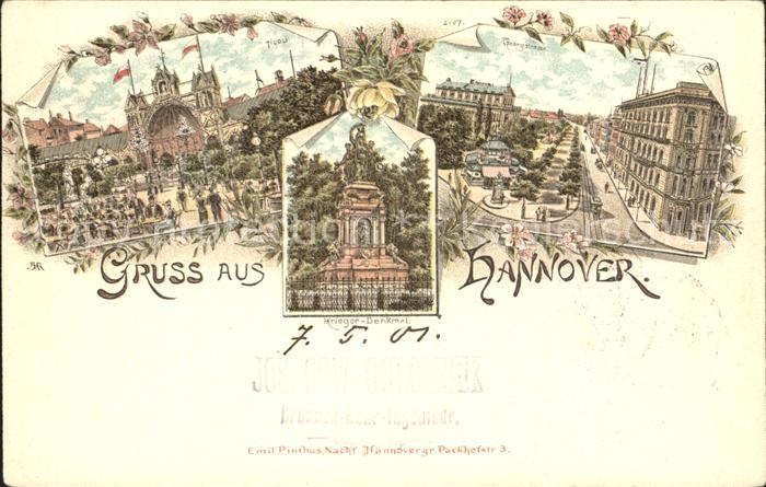 HANNOVER  CITY Tivoli Garten Georgstrasse Theater Kriegerdenkmal