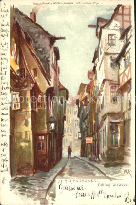Alt Hannover Potthofstrasse Kuenstlerkarte