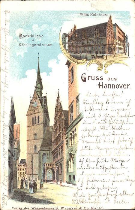 HANNOVER  CITY Altes Rathaus Marktkirche Koebelingerstrasse Reichspost