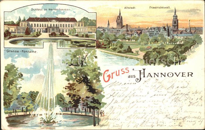 HANNOVER  CITY Schloss Herrenhausen Altstadt Friedrichswall Grosse Fontaine