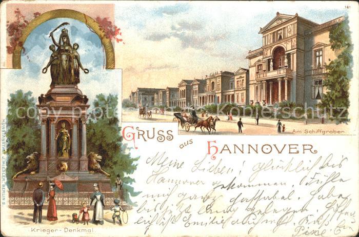 HANNOVER  CITY Kriegerdenkmal Schiffgraben Reichspost