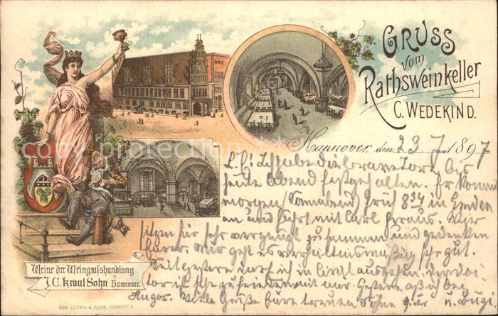 HANNOVER  CITY Ratsweinkeller Wedekind Reichspost