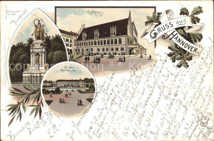 HANNOVER  CITY Kriegerdenkmal Rathaus Schloss Herrenhausen Reichspost