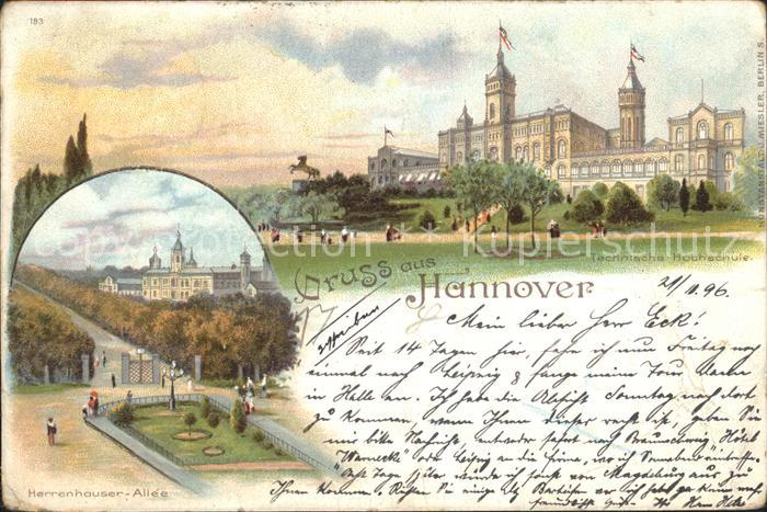 HANNOVER  CITY Technische Hochschule Herrenhaeuser Allee Reichspost