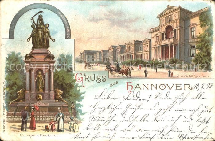 HANNOVER  CITY Kriegerdenkmal Am Schiffgraben Reichspost