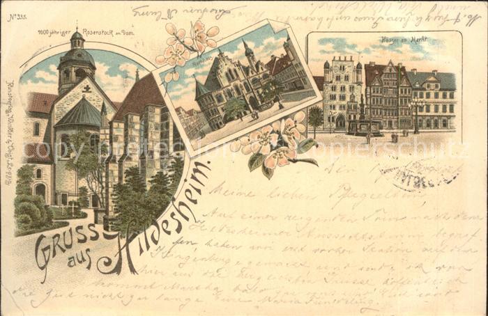 HILDESHEIM  CITY 1000jaehriger Rosenstock Dom Rathaus Haeuser am Markt