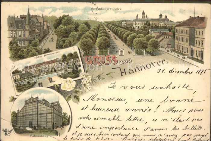 HANNOVER  CITY Herrenhaeuser Allee Schloss Herrenhausen Palmenhaus