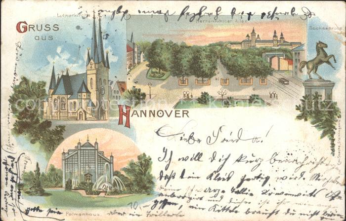 HANNOVER  CITY Lutherkirche Herrenhaeuser Allee Sachsenross Palmenhaus