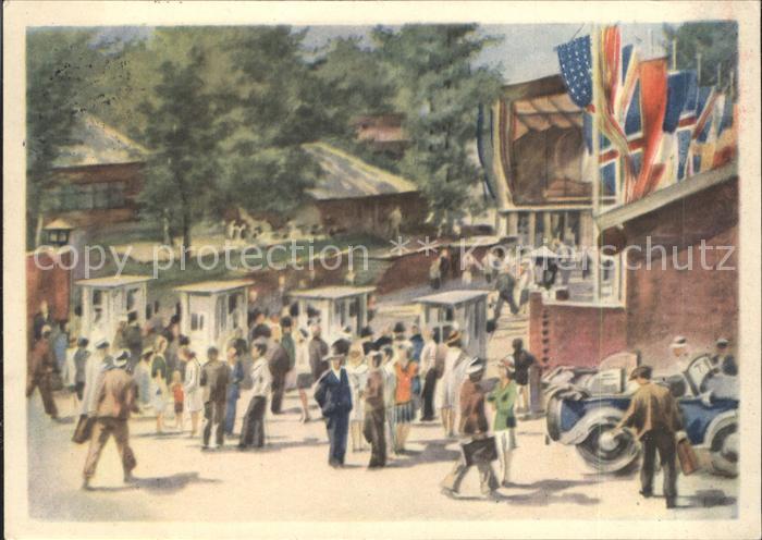 HANNOVER  CITY Export Messe Haupteingang zum Ausstellungsgelaende Kuenstlerkarte