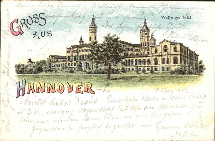HANNOVER  CITY Welfenschloss Litho