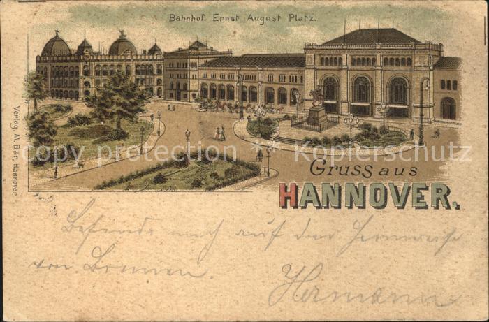 HANNOVER  CITY Ernst August Platz Bahnhof Reichspost