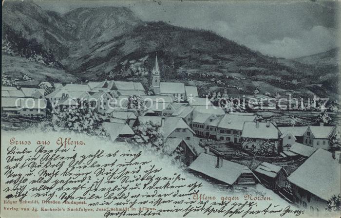 Aflenz Steiermark Ortsansicht mit Kirche Blick gegen Norden