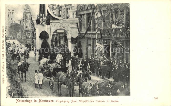 Linden Hannover Kaisertage Begruessung Ihrer Majestaet der Kaiserin
