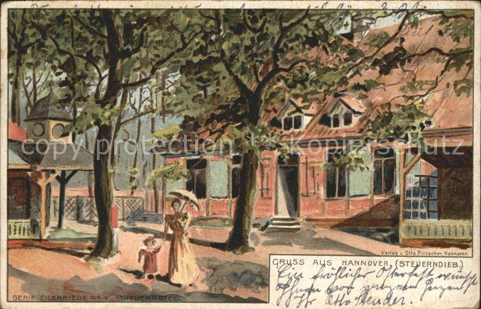 HANNOVER  CITY Restaurant Steuerndieb Kuenstlerkarte Reichspost