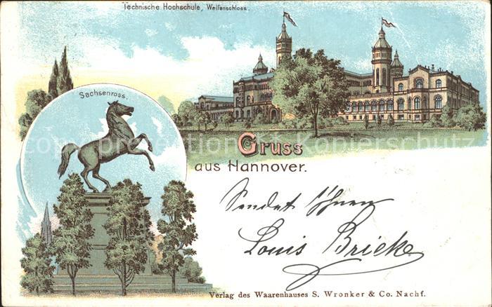 HANNOVER  CITY Welfenschloss Technische Hochschule Sachsenross